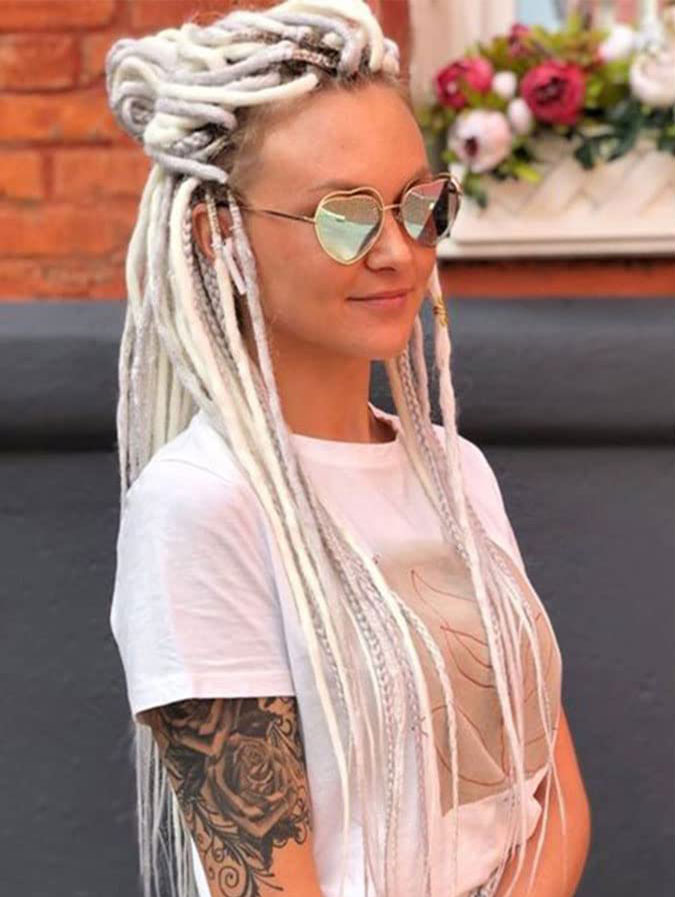 24" Thick 1cm Synthetic Dreadlock Extensions