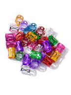 50pcs metal cuffs colorful cuff beads for hair extensions