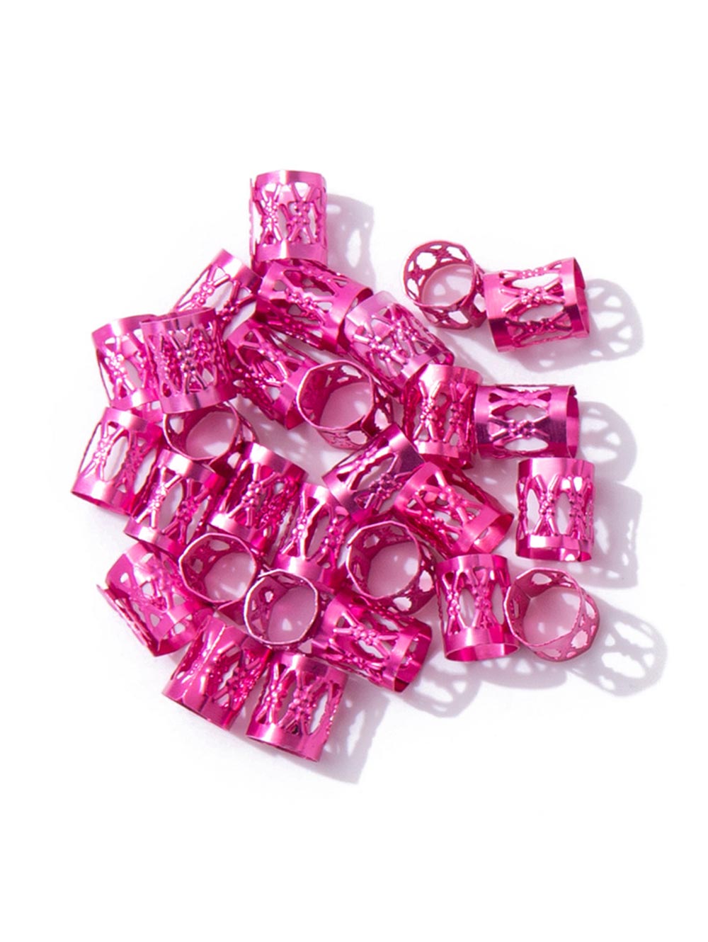 50pcs metal cuffs colorful cuff beads for hair extensions