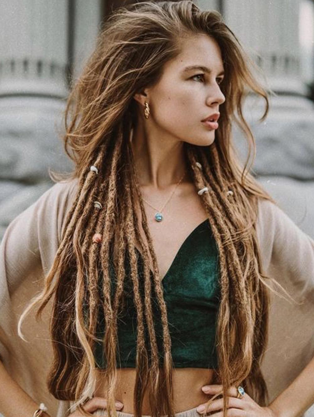24" Thick 1cm Synthetic Dreadlock Extensions