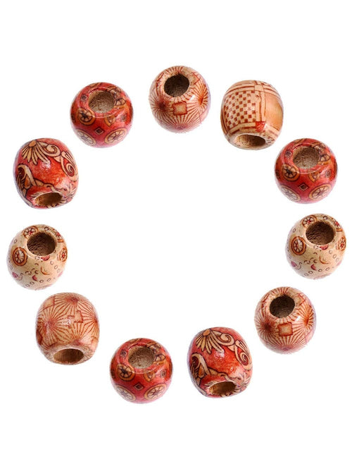 30--100 pcs wooden beads , accessories for dreadlocks