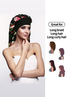 4 pcs Satin Sleep Cap for Long Hair and Dreadlock, Sleeping Bonnet for Women