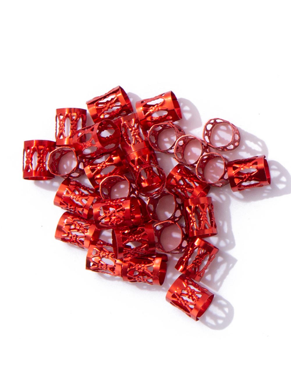 50pcs metal cuffs colorful cuff beads for hair extensions
