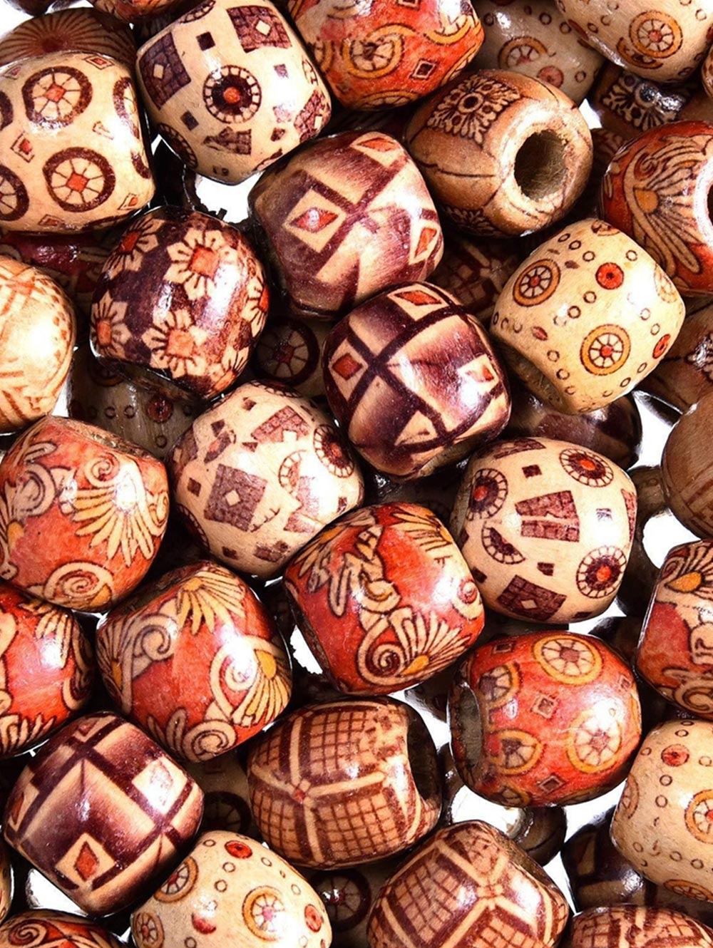 30--100 pcs wooden beads , accessories for dreadlocks