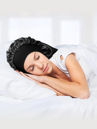 4 pcs Satin Sleep Cap for Long Hair and Dreadlock, Sleeping Bonnet for Women