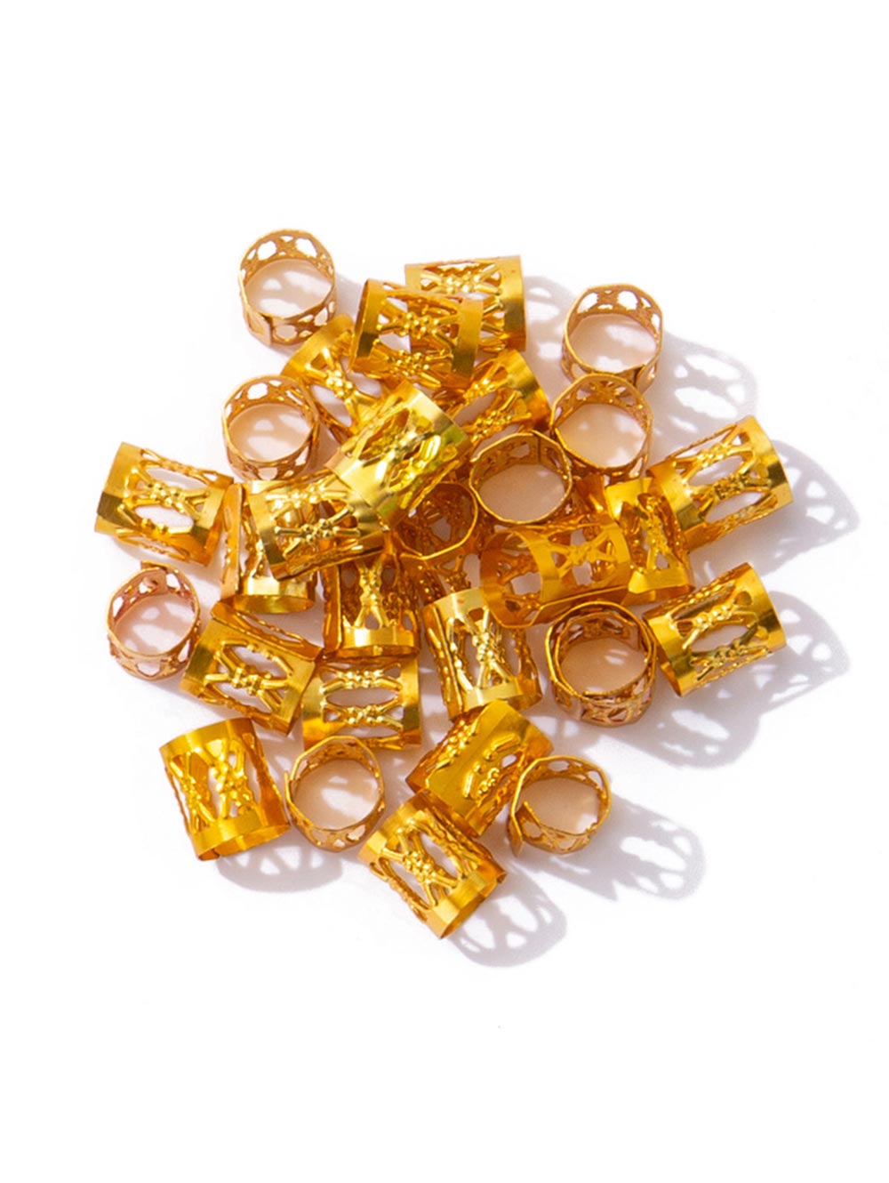 50pcs metal cuffs colorful cuff beads for hair extensions