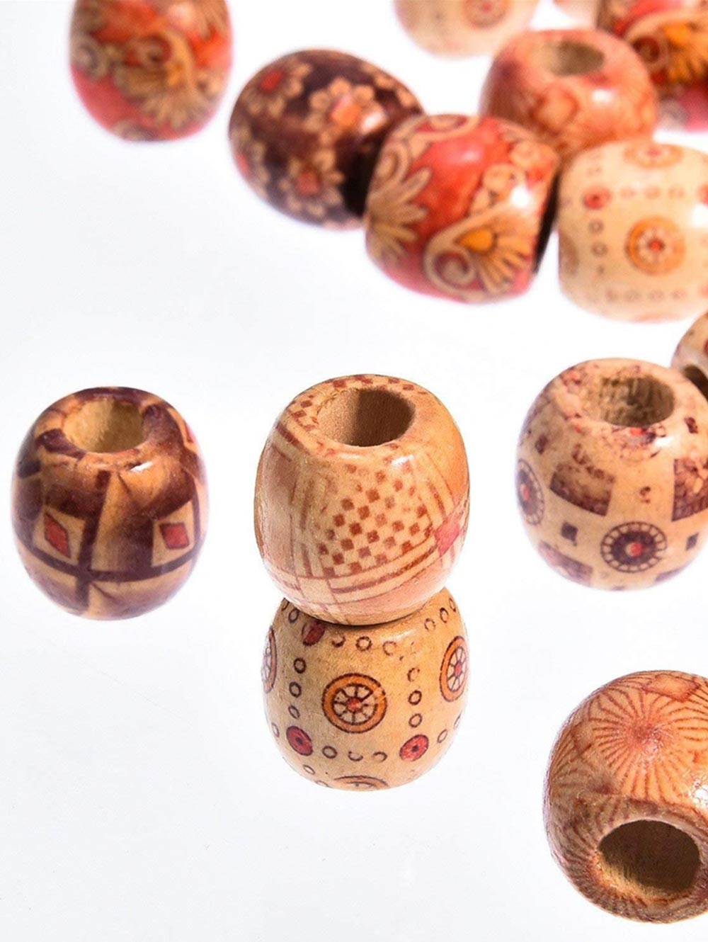 30--100 pcs wooden beads , accessories for dreadlocks