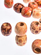30--100 pcs wooden beads , accessories for dreadlocks