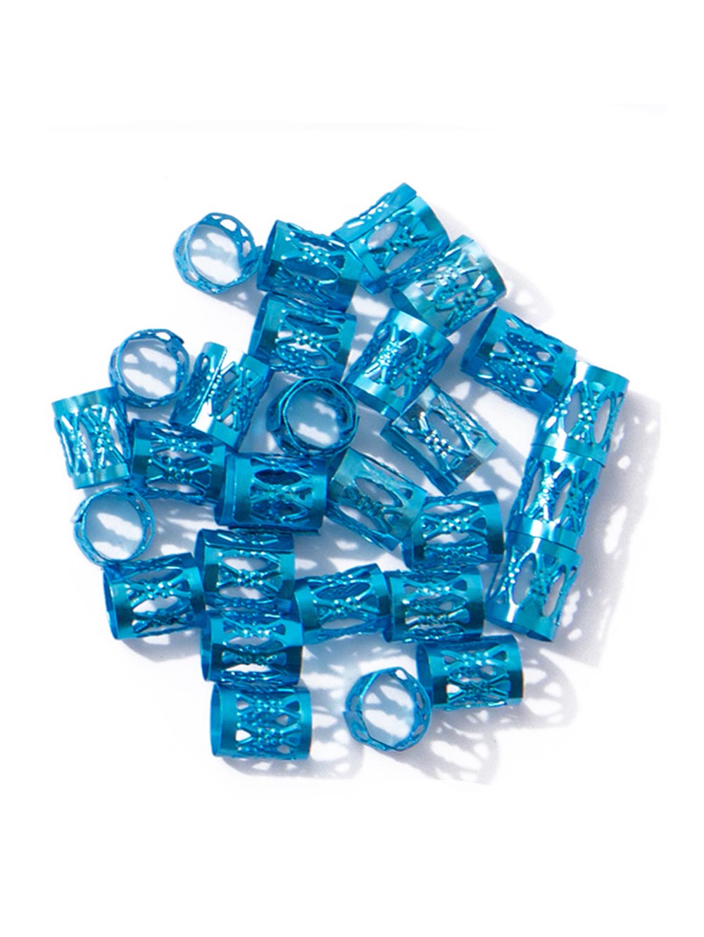 50pcs metal cuffs colorful cuff beads for hair extensions