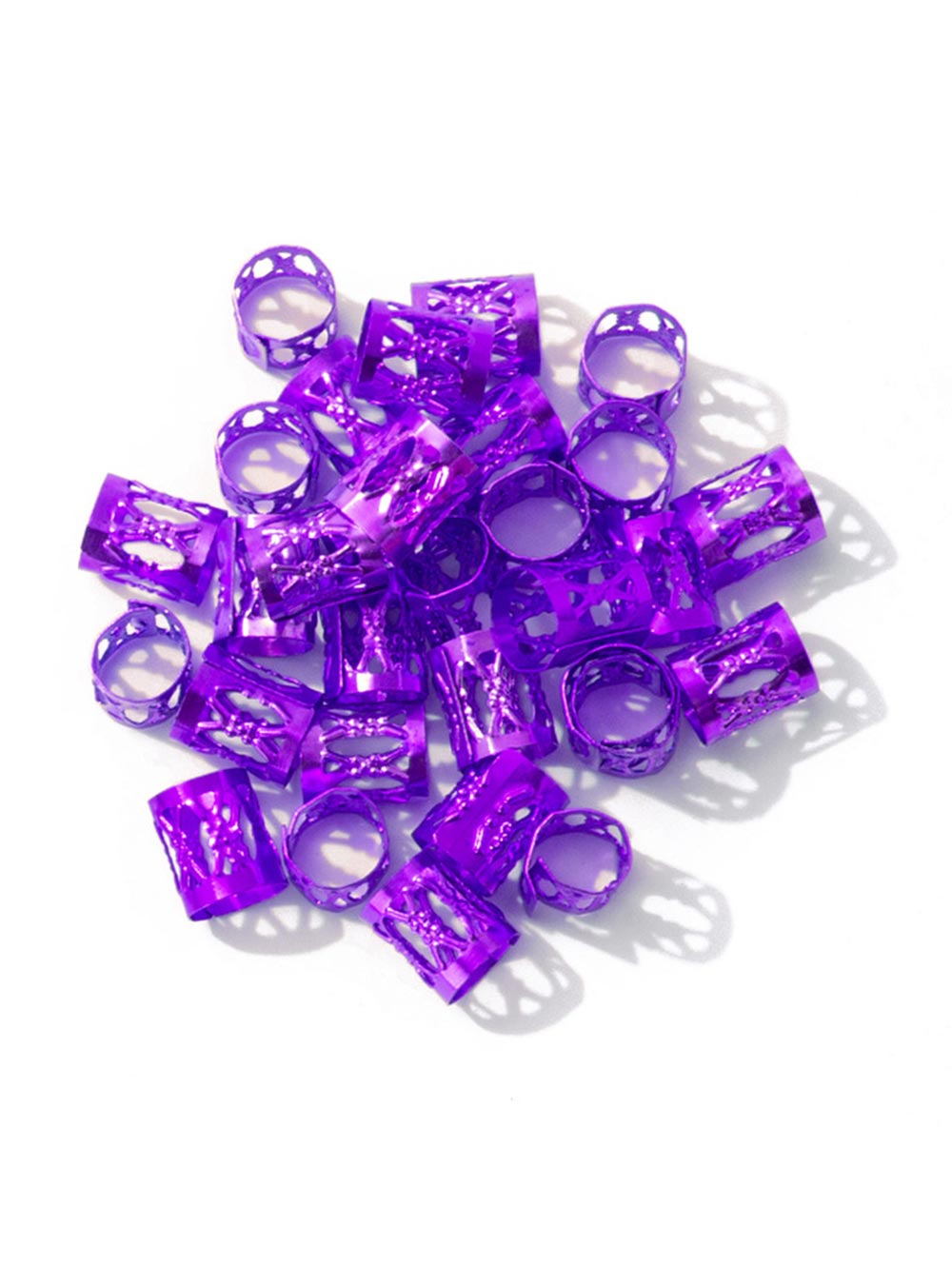 50pcs metal cuffs colorful cuff beads for hair extensions