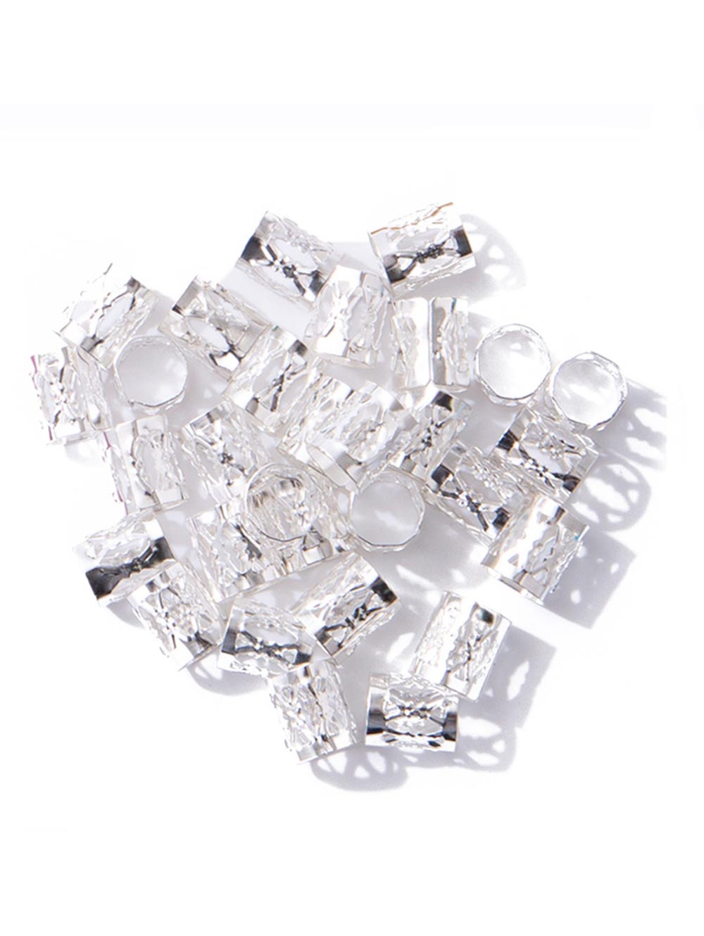 50pcs metal cuffs colorful cuff beads for hair extensions