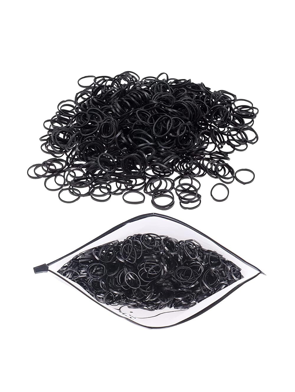 Black tiny rubber bands