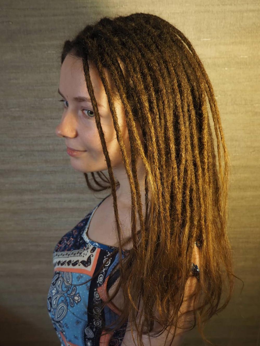24" SE Thin 0.6cm Synthetic Dreadlock Extensions Handmade Fake Dreads